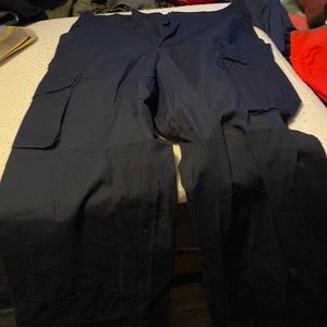 Small scrub pants navy blue